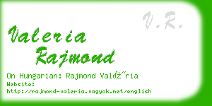 valeria rajmond business card